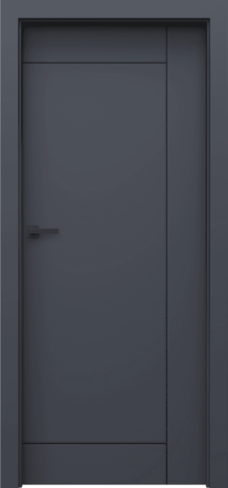 PORTA LINE I.1 - Matt lacquered veneer - Graphite Matt