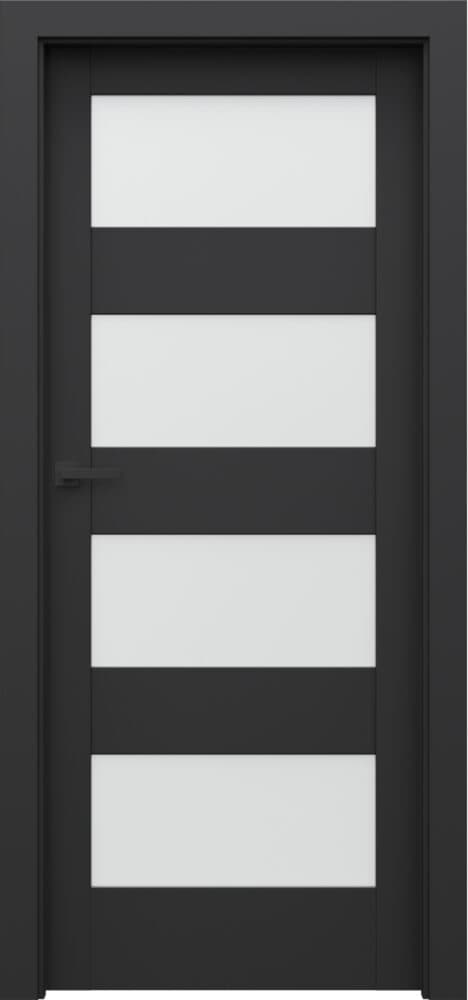 PORTA VERTE HOME BLACK L.4 - SUPER MATT veneer - Black