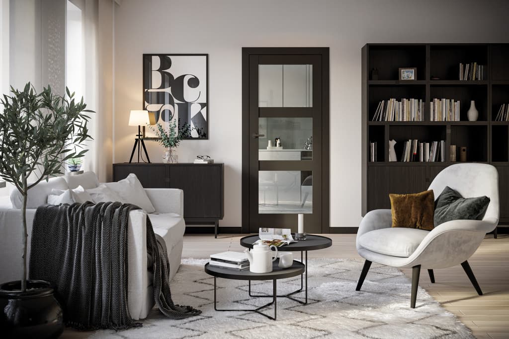 Интериорна врата PORTA VERTE HOME BLACK N.3 - Супер Мат - Черно - Image 1