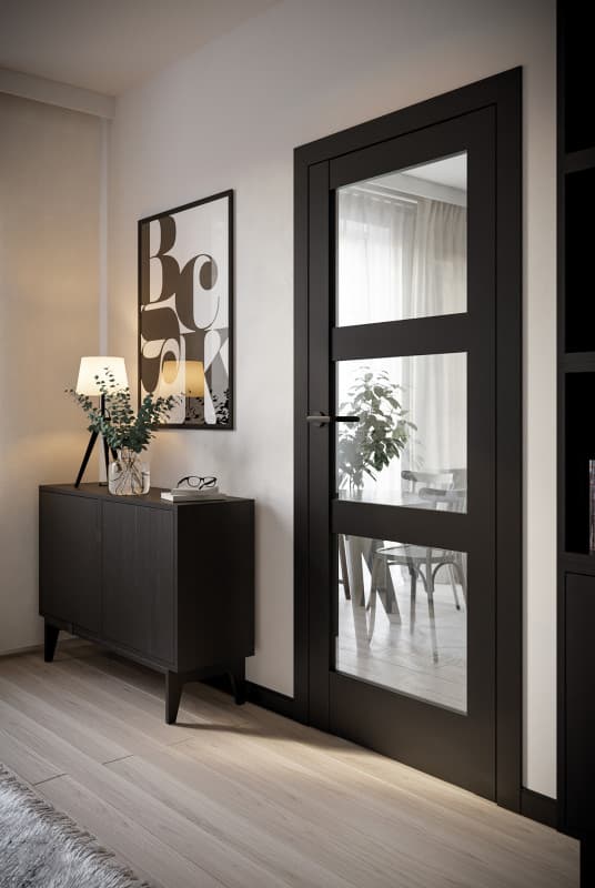 Интериорна врата PORTA VERTE HOME BLACK N.3 - Супер Мат - Черно - Image 2