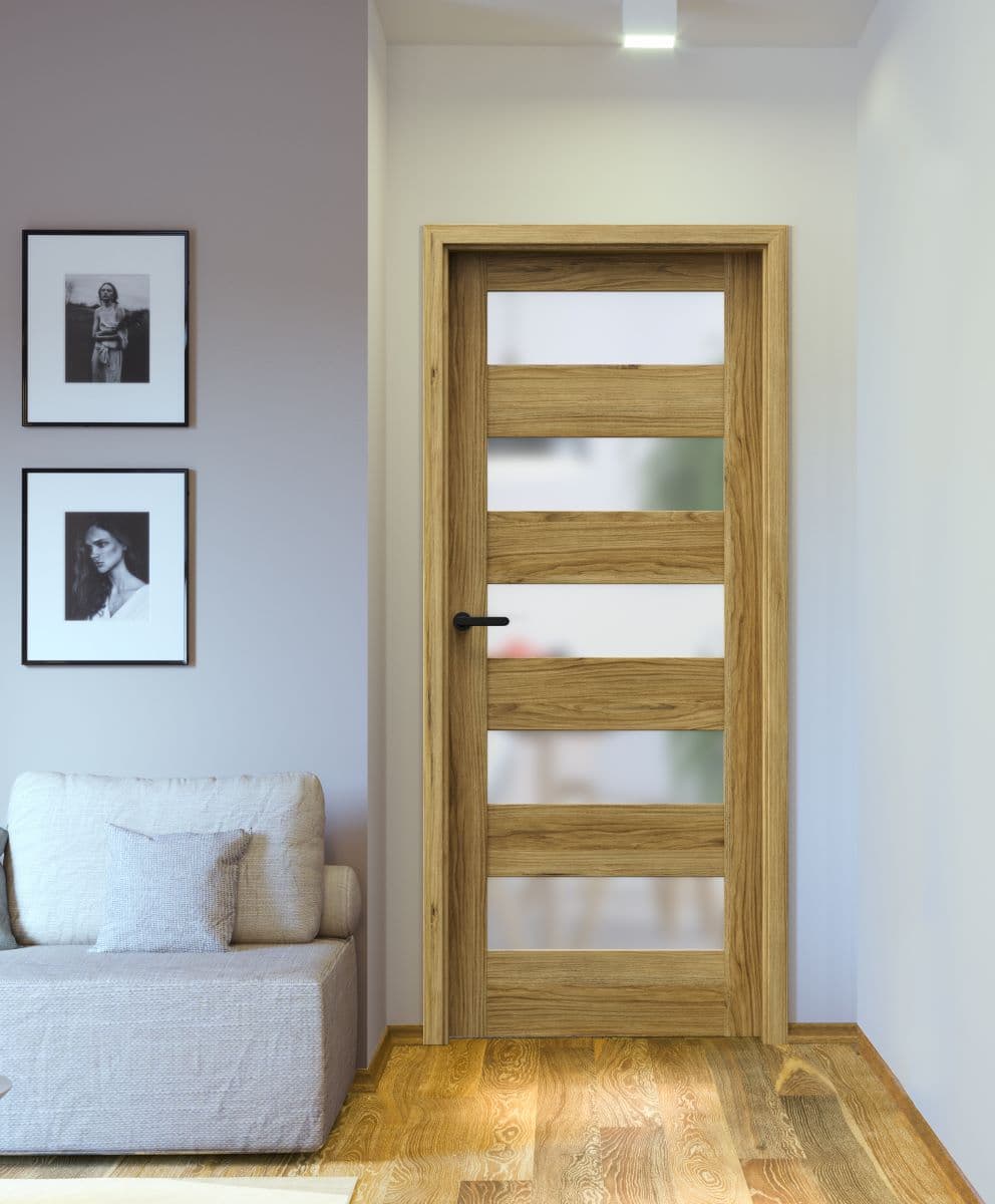 Интериорна врата TRIM LITE A.0 - Портасинхро 3D - Дъб Скарлет - Image 1