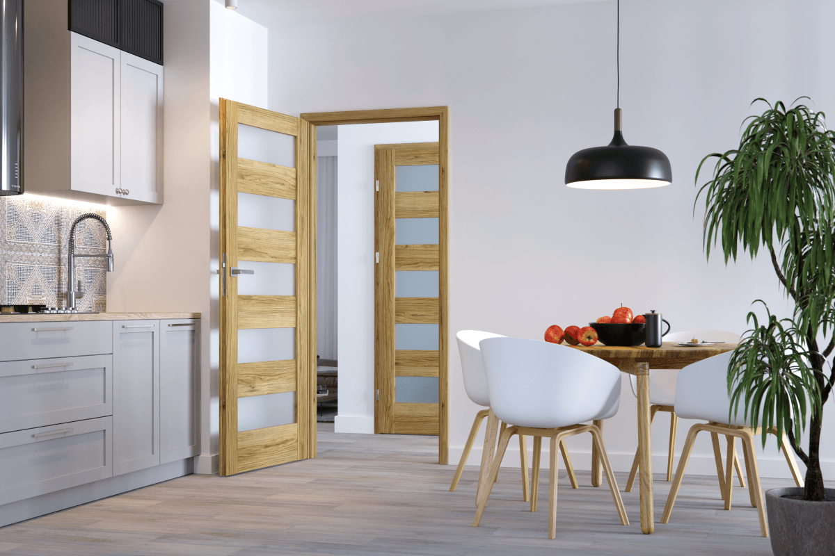 Интериорна врата TRIM LITE A.0 - Портасинхро 3D - Дъб Скарлет - Image 2