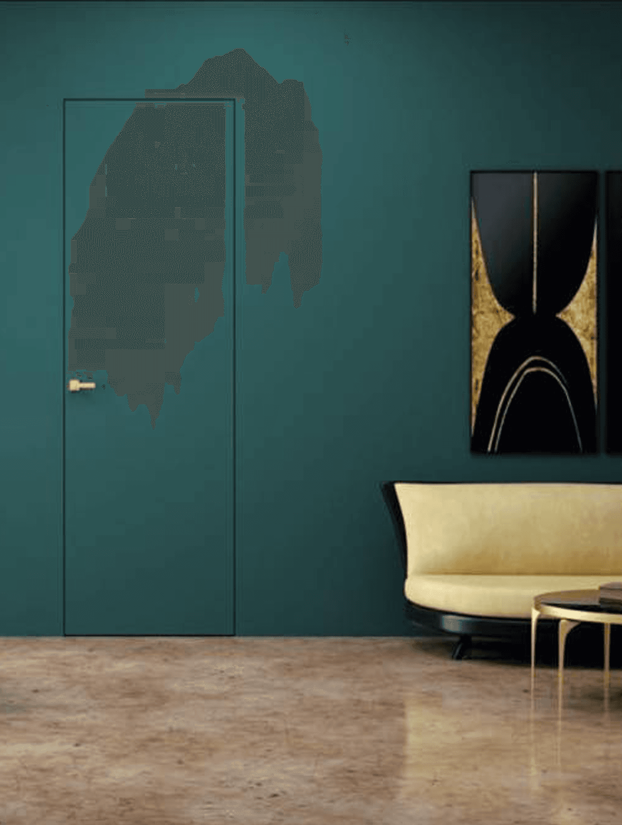 Тапетна врата в зелено