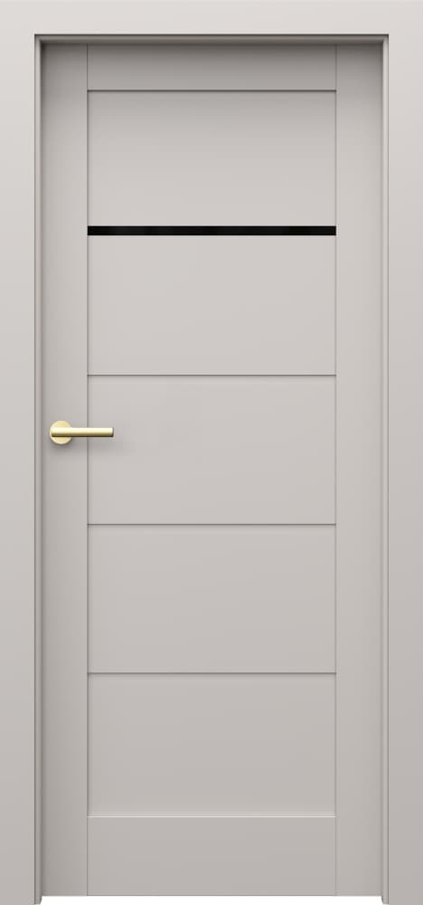 PORTA GRANDE G.1 with black glass - Premium Plus UV paint - Cashmere