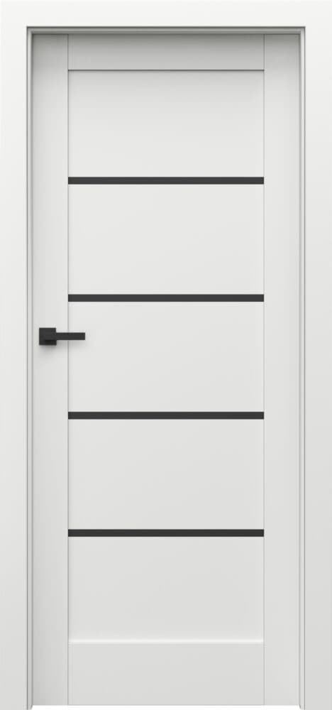 PORTA GRANDE G.4 with black glass - Premium Plus UV paint - White