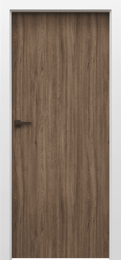 PORTA LOFT 1.1 with white door frame - Portaperfect 3D veneer - Dark Matt Oak