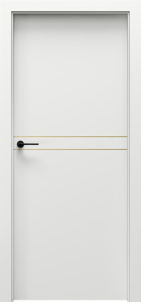 Porta DESIRE 4 gold decorative inlays - Premium Plus UV paint - White