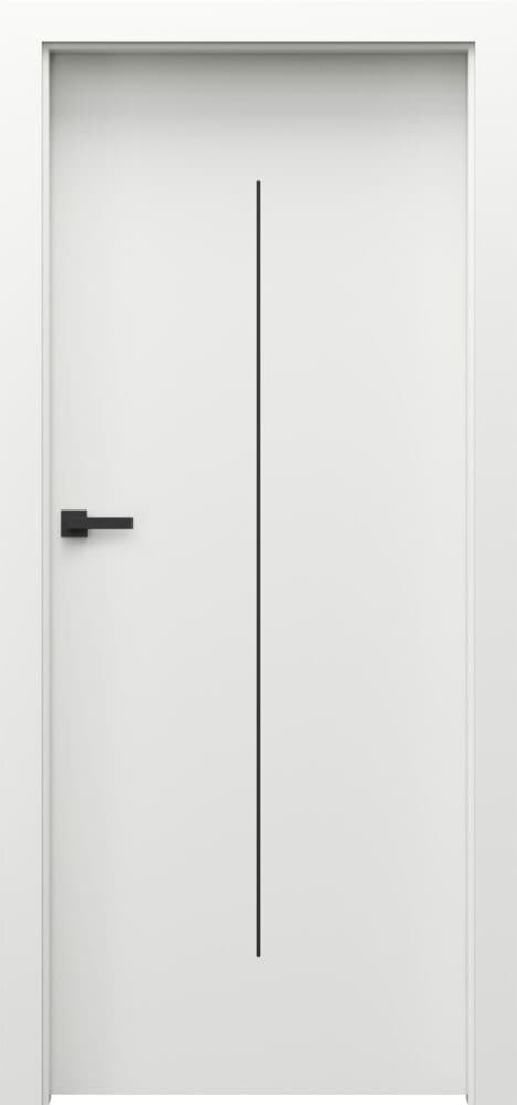 Porta DESIRE 6 black decorative inlays - Premium Plus UV paint - White