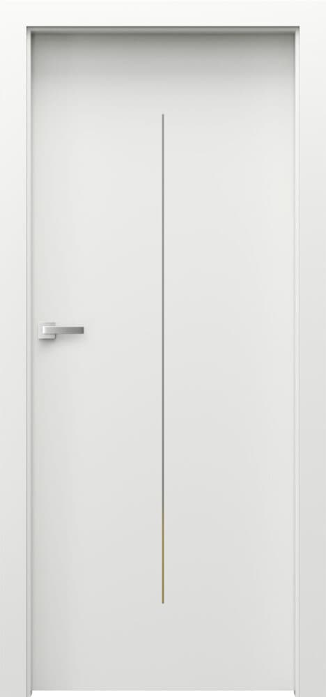 Porta DESIRE 6 silver decorative inlays - Premium Plus UV paint - White